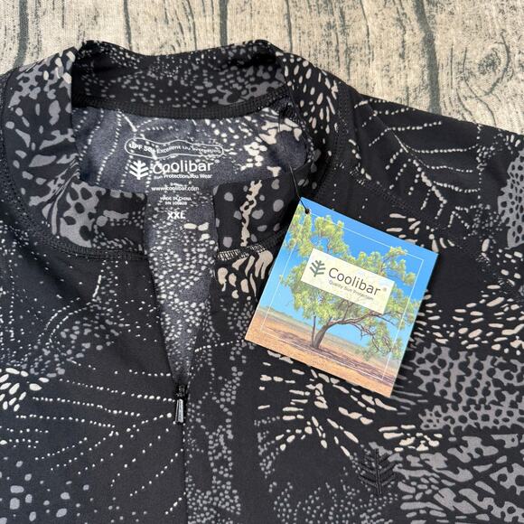 Coolibar UPF 50+ Women’s Tunic Top Black Floral Print Size XXL NWT - Picture 3 of 12